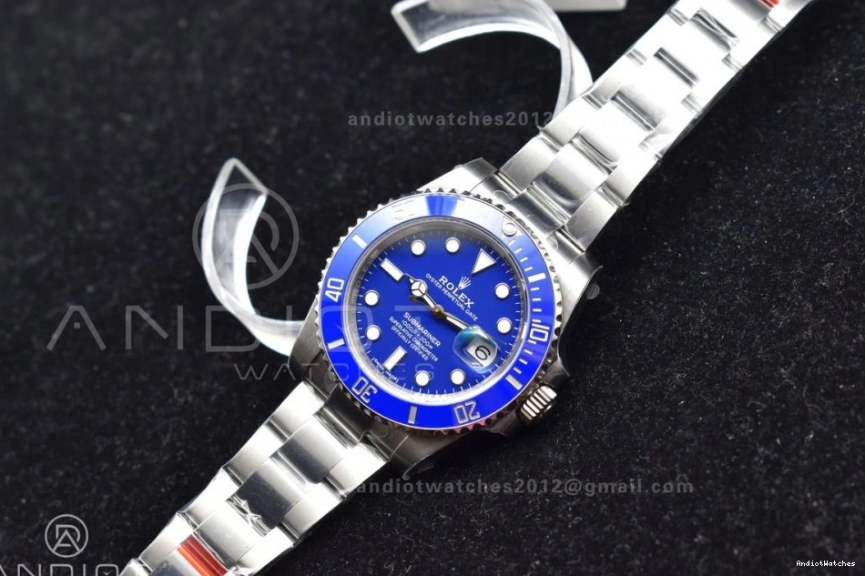 1:1 VS Ceramic 904L 1134 VSF Best Submariner LB Edition 116619 WaterResistant Steel Blue 0911